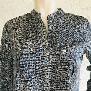 Vince Camuto Black Print Top